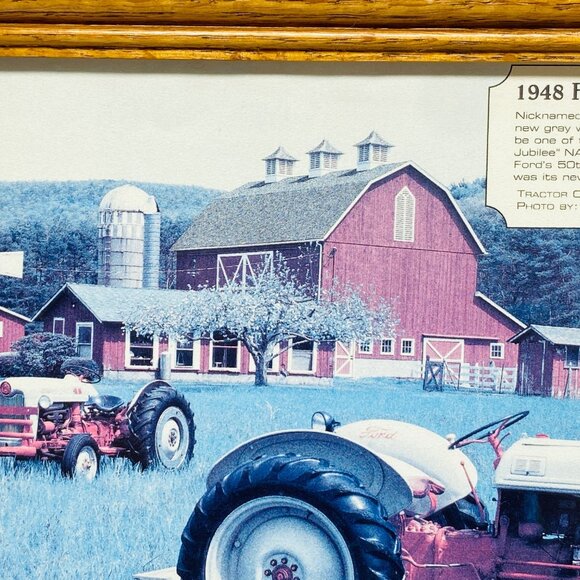 1948 Ford 8N & 1953 Ford NAA Wood Framed Photograph By Ozzie Sweet - Picture 3 of 10